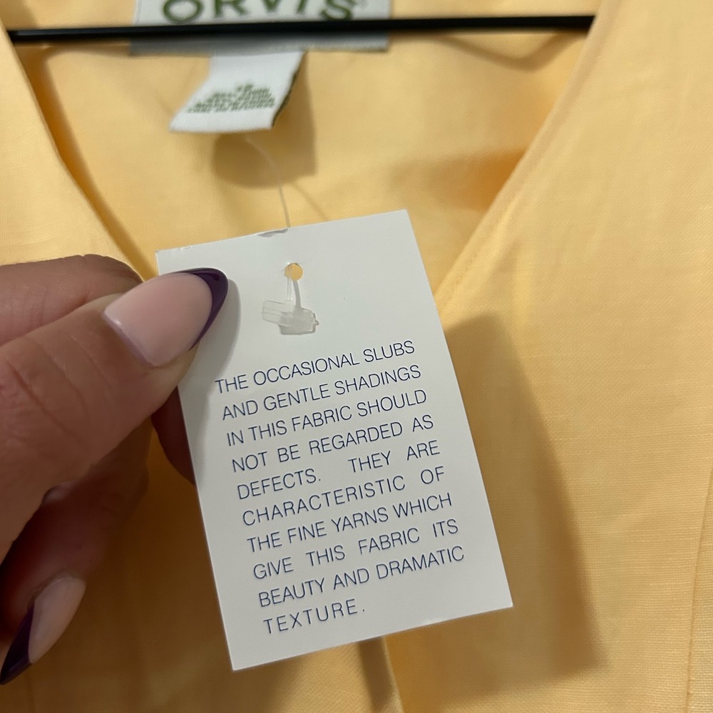 Orvis Vintage yellow button dress size 12 - Picture 7 of 8